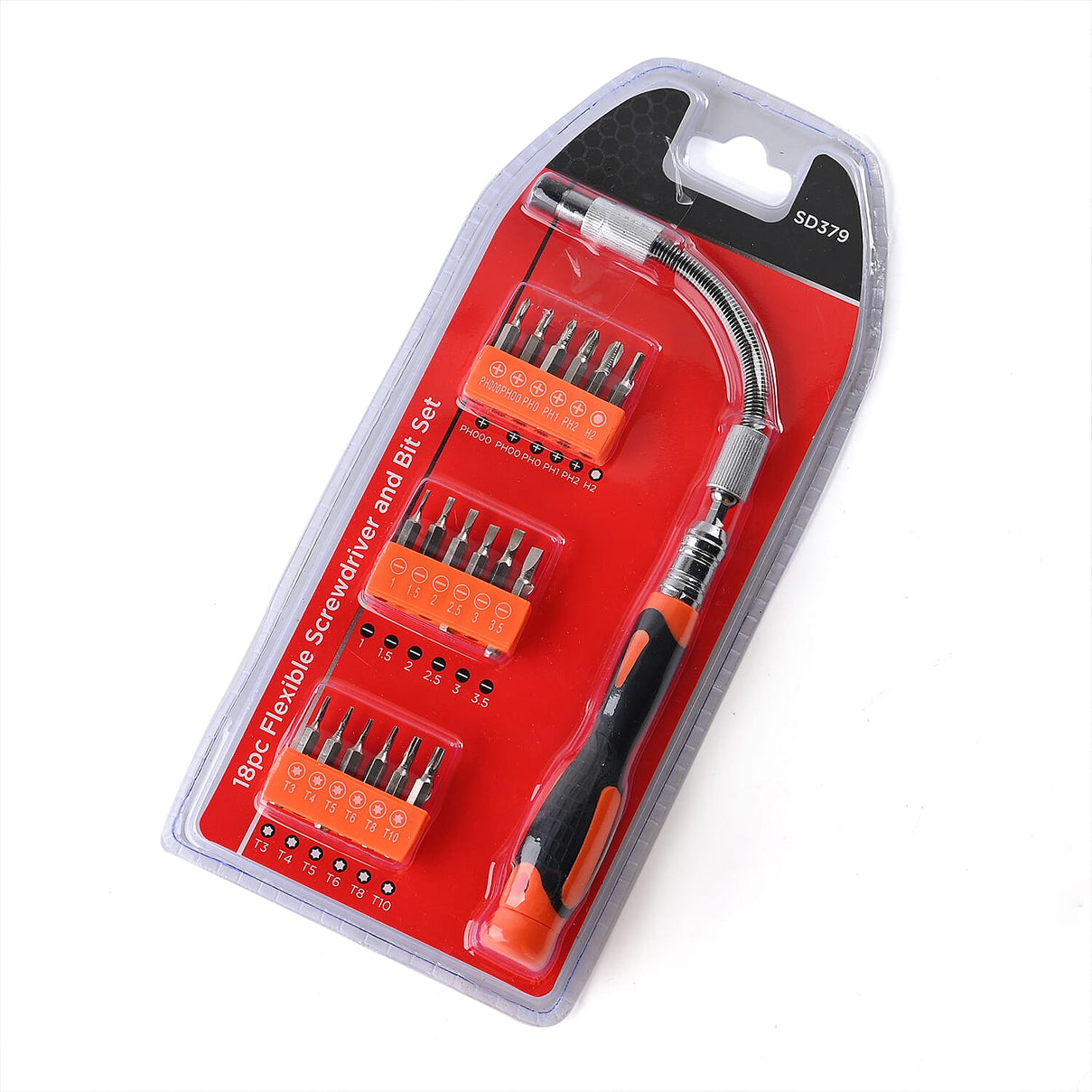 18-Piece Flexible Screwdriver and Bit Set 7859632 0