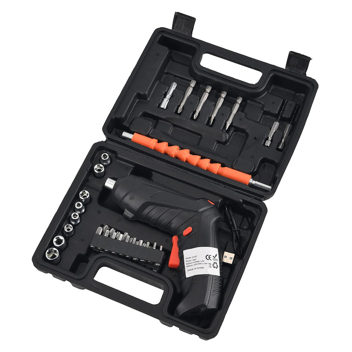 47-Piece Multifunctional Foldable Wireless Electric Screwdriver Kit - 1200mAh Battery, 30Mins Runtime - Black 8312438 2