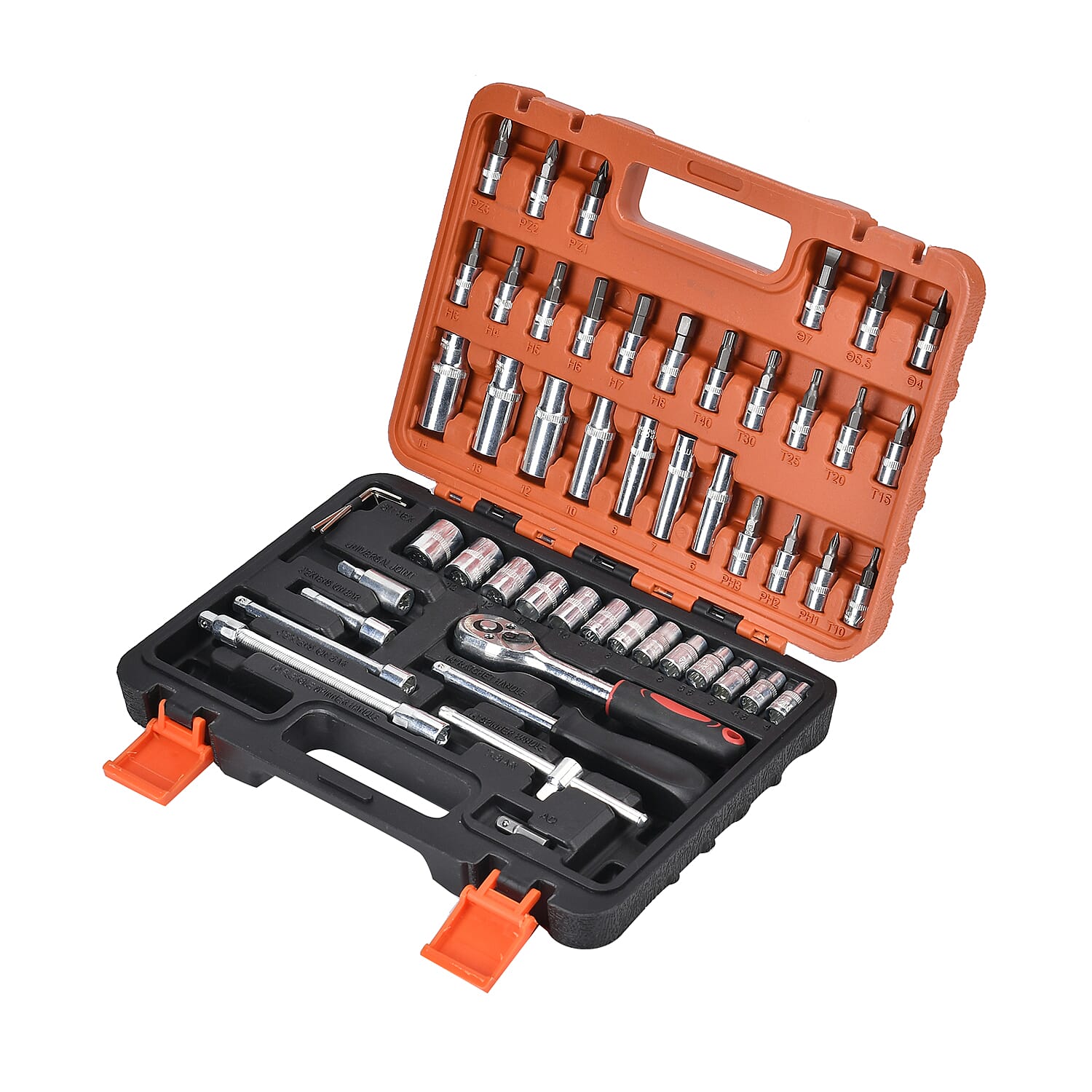 53 Piece Impact Socket Pro Tool Set- Black &amp; Orange 7755470 0