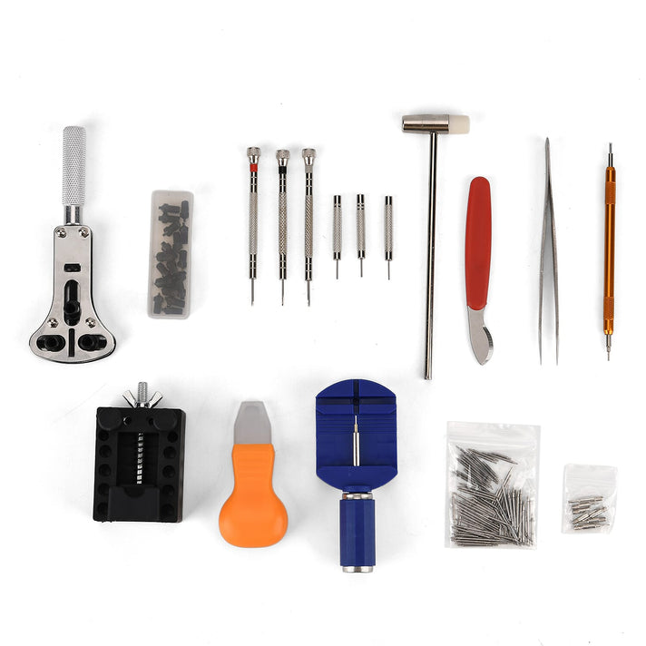 147pcs Professional Watch Repair Tool Kit - Battery Replacement Tools, Link Remover, Spring Bars &amp; Case Opener 8438897 2