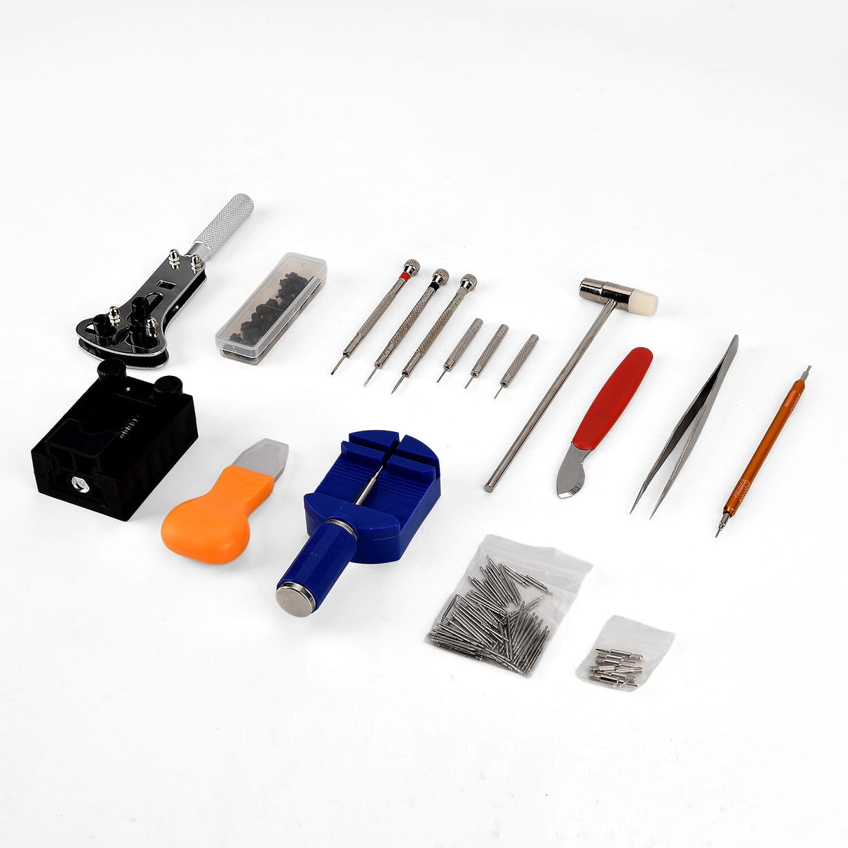 147pcs Professional Watch Repair Tool Kit - Battery Replacement Tools, Link Remover, Spring Bars &amp; Case Opener V32352319 3