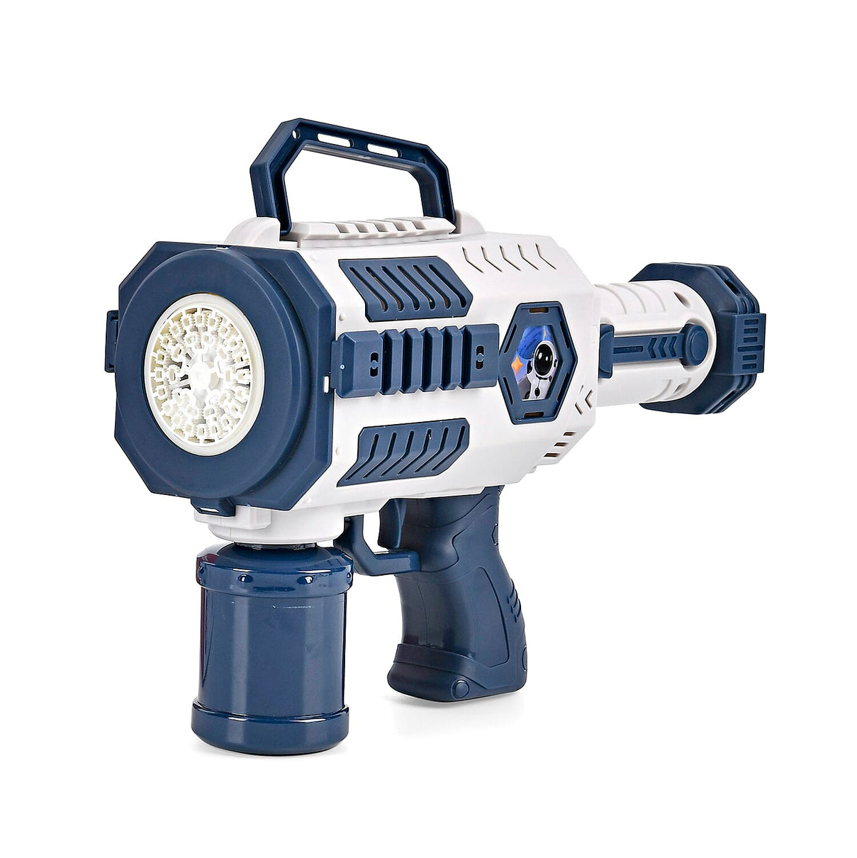 Automatic Rechargeable Powerful Bubble Machine Gun (30 Holes and 2 Bubble Solution Bottles) - Blue 7713050 0