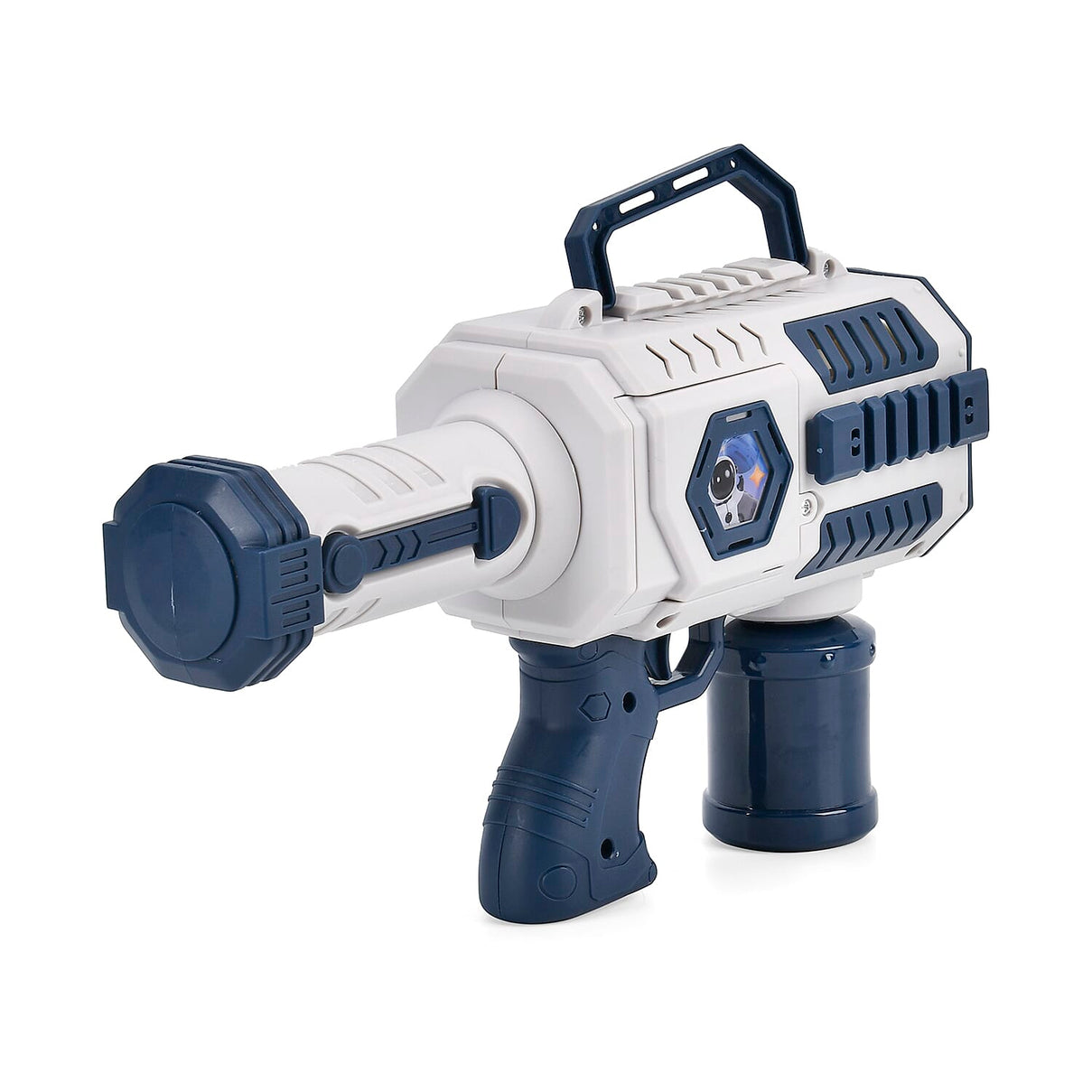 Automatic Rechargeable Powerful Bubble Machine Gun (30 Holes and 2 Bubble Solution Bottles) - Blue 7713050 2