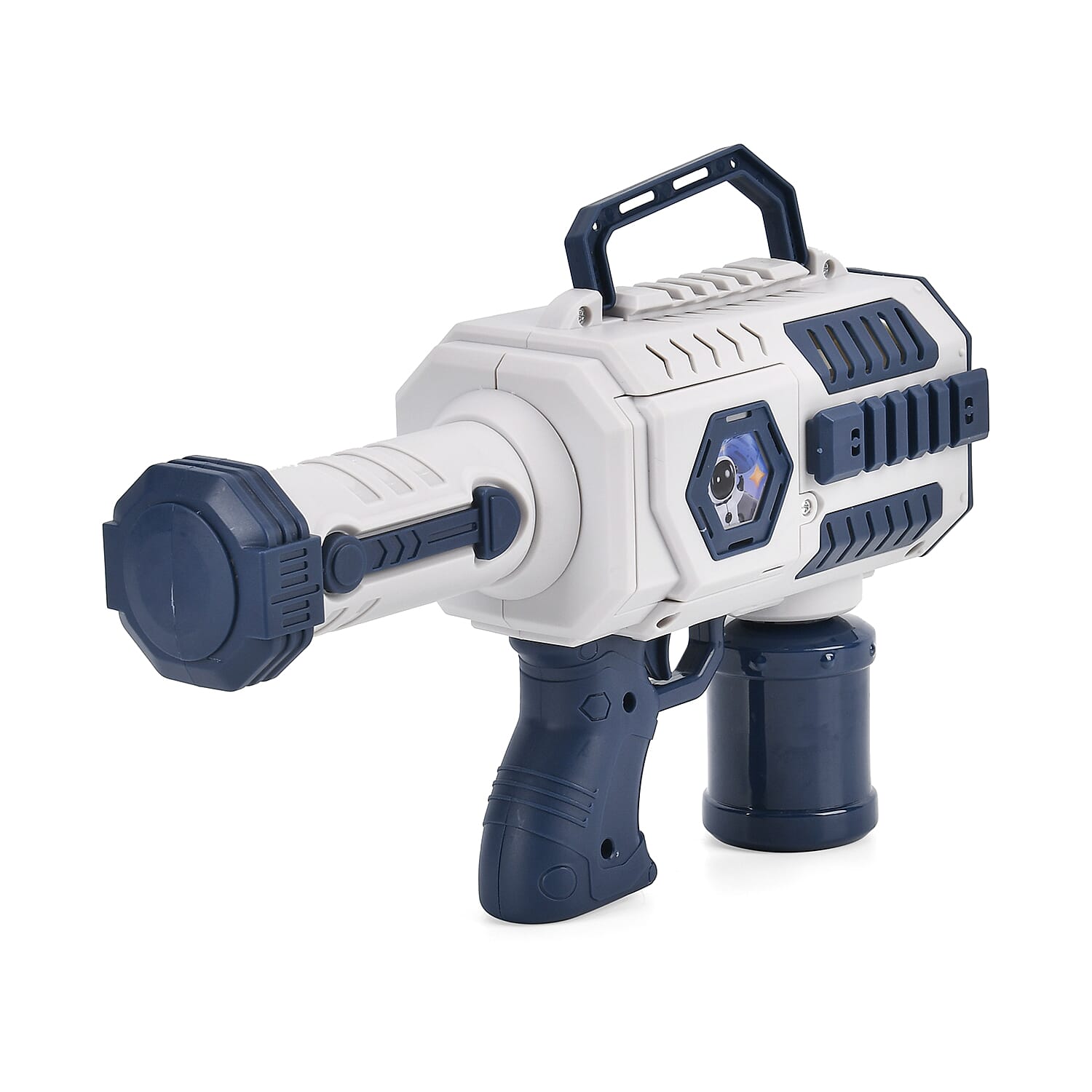 Automatic Rechargeable Powerful Bubble Machine Gun (30 Holes and 2 Bubble Solution Bottles) - Blue 7713050 2