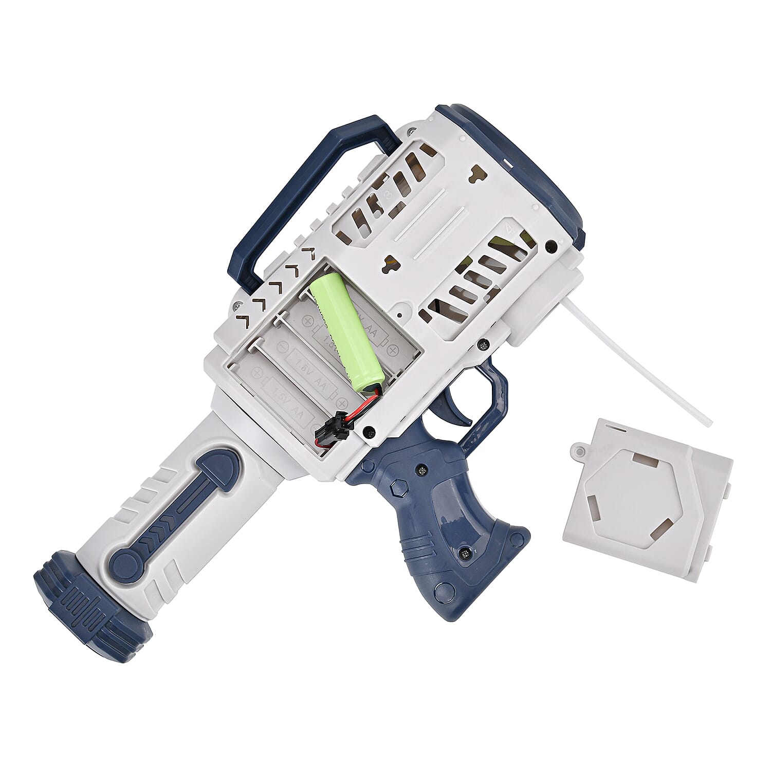 Automatic Rechargeable Powerful Bubble Machine Gun (30 Holes and 2 Bubble Solution Bottles) - Blue 7713050 5