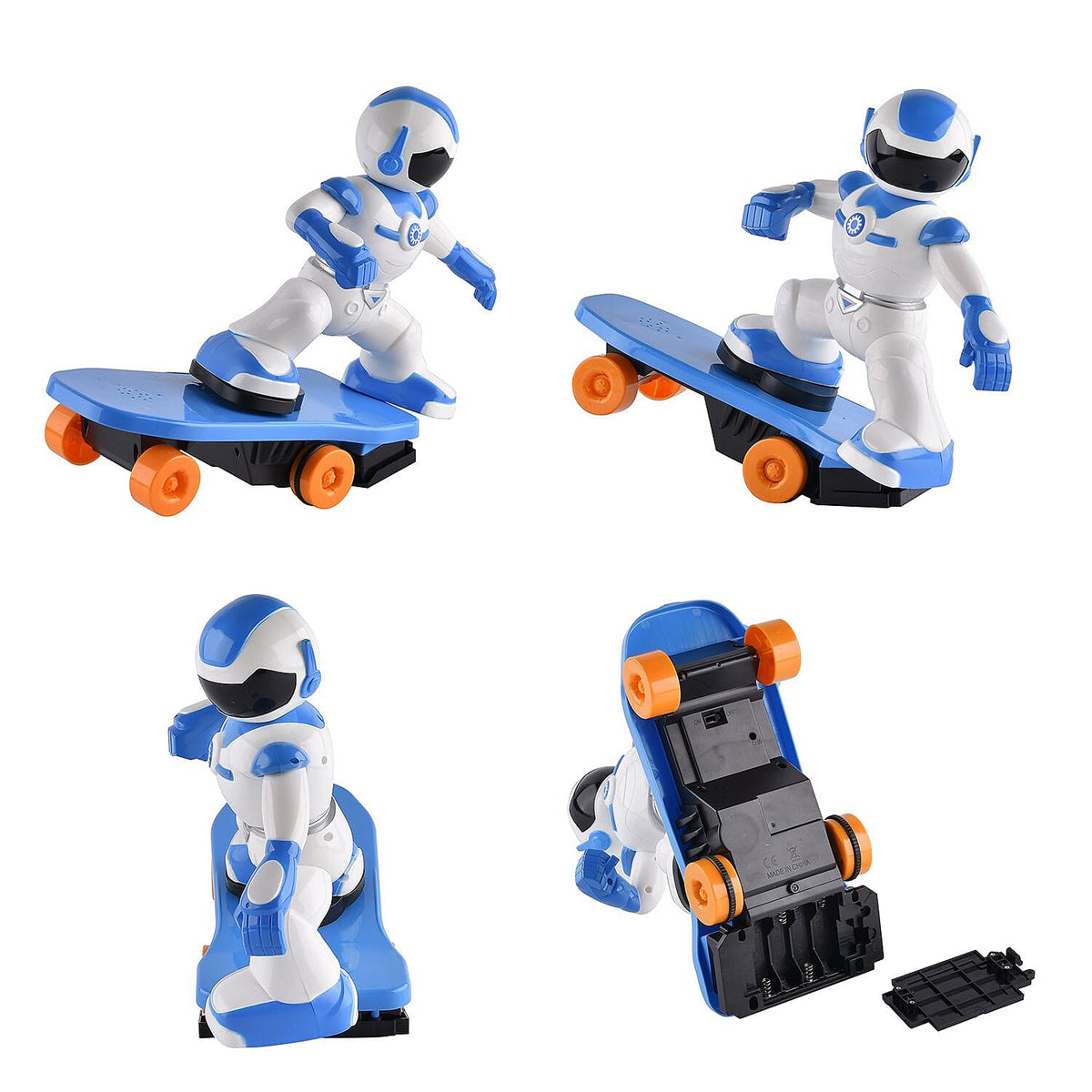 Skateboard Robot with 360 Degree Rotation &amp; Remote Control (4xAA Battery Not Inc.) 27x16cm 7576172 6