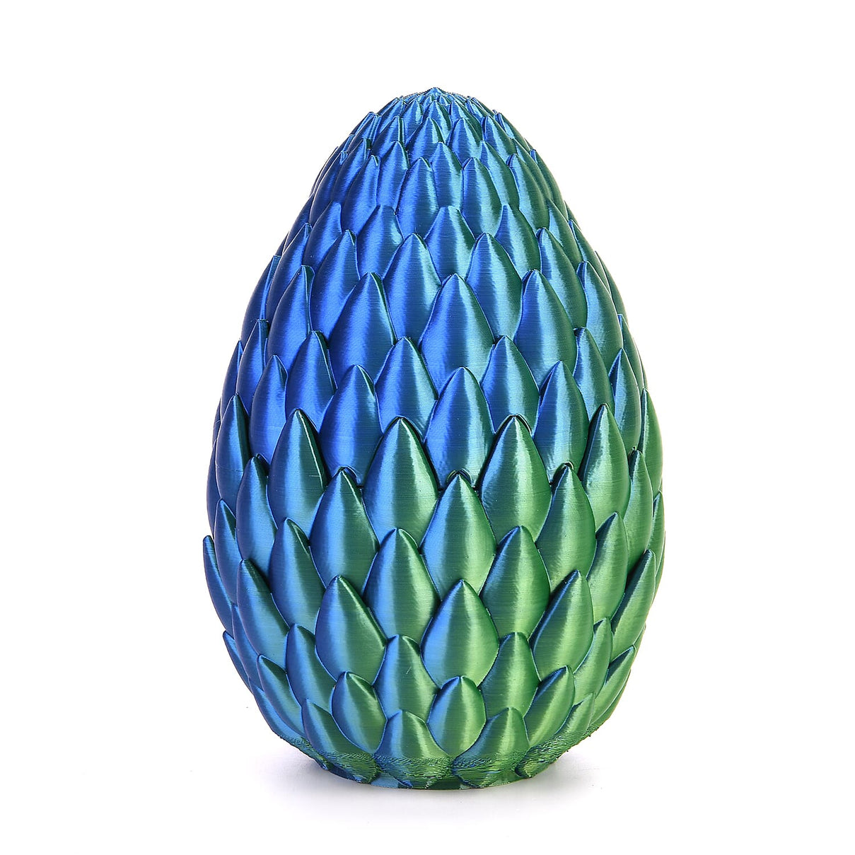 3D Printed Dragon Egg with Hidden Dragon (16x10.2cm) - Green - Blue 8157139 5