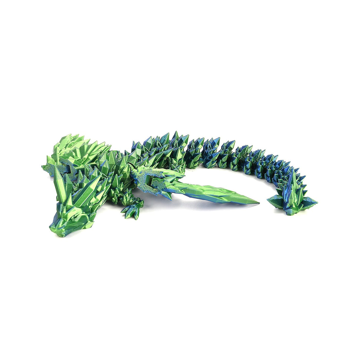 3D Printed Dragon Egg with Hidden Dragon (16x10.2cm) - Green - Blue 8157139 8