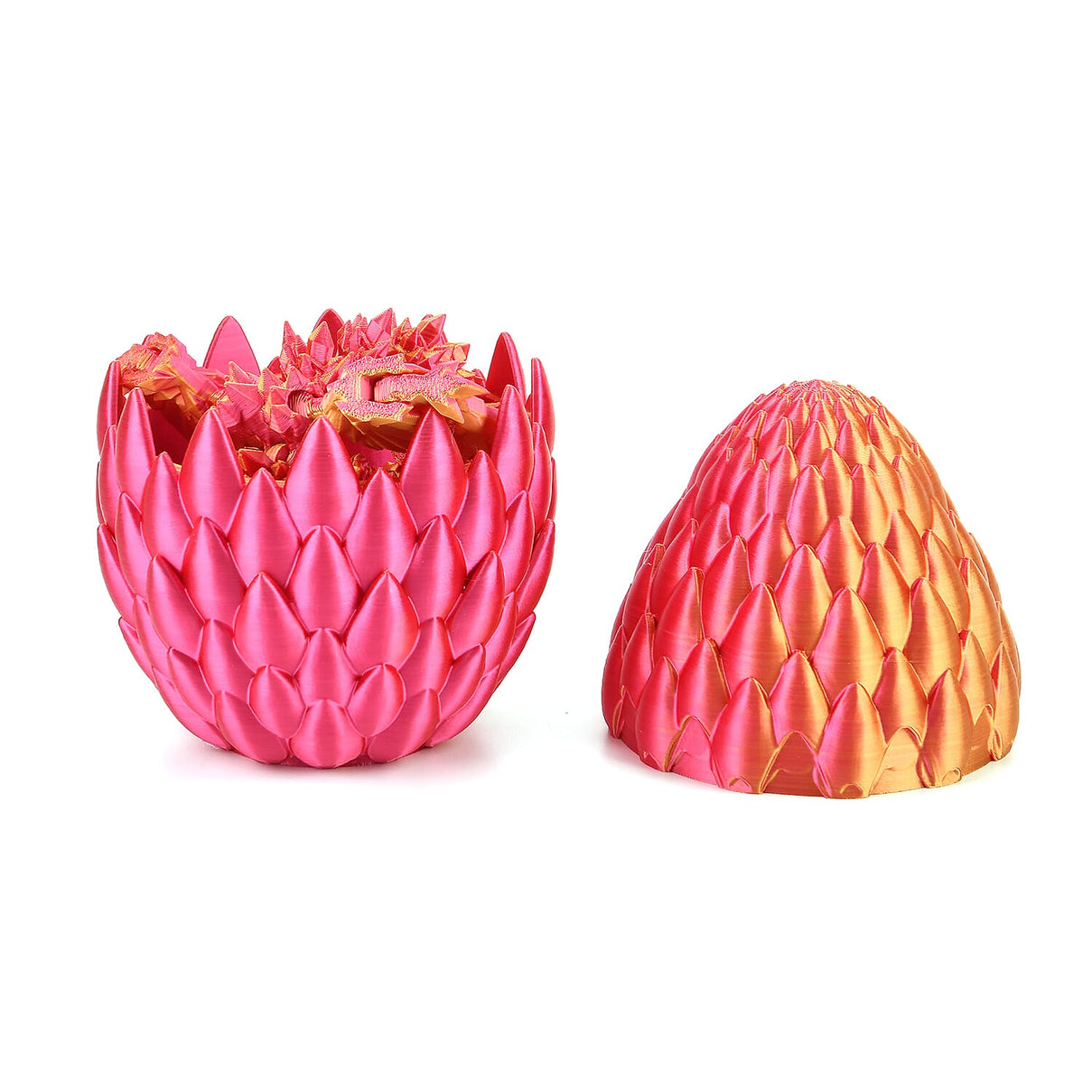 3D Printed Dragon Egg with Hidden Dragon (16x10.2cm) - Green - Blue 8157139 16
