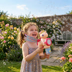 Unicorn Bubble Blaster Powered By 4xAA Battery (Not Incl.)  and 90mL Bubble Fluid - Pink & Peach