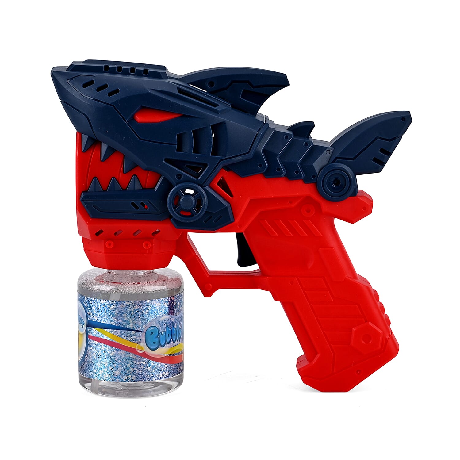 Mini Robotic Shark With 90mL Bubble Liquid Powered By 4xAA Battery (Not Incl.) - Red &amp; Navy Blue 8429017 5
