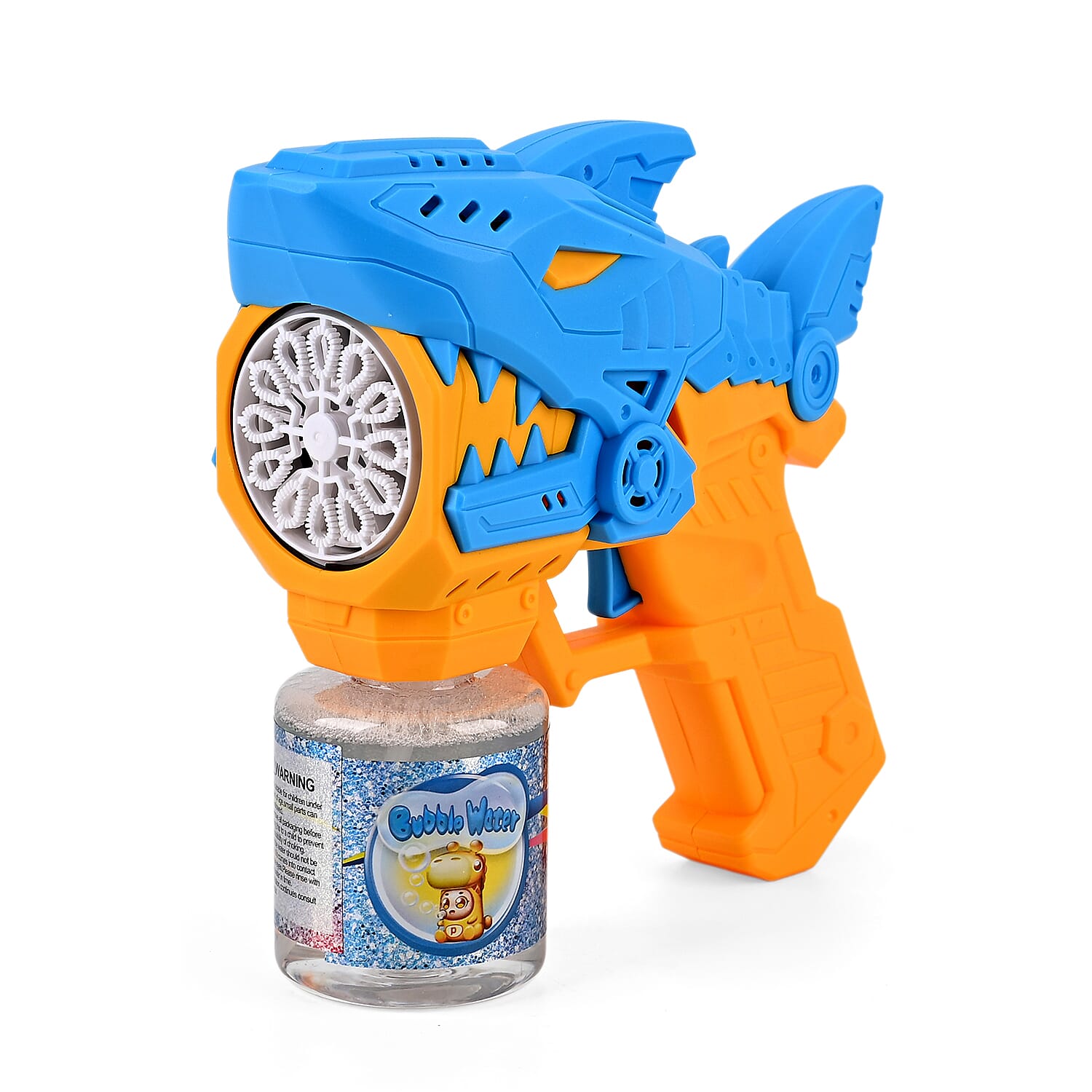 Mini Robotic Shark With 90mL Bubble Liquid Powered By 4xAA Battery (Not Incl.) - Yellow &amp; Blue V32350162 0