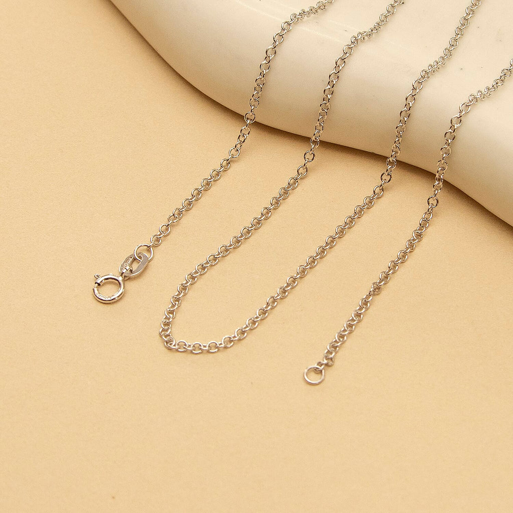 9K White Gold  Chain (Size - 16),  Gold Wt. 1.8 Gms
