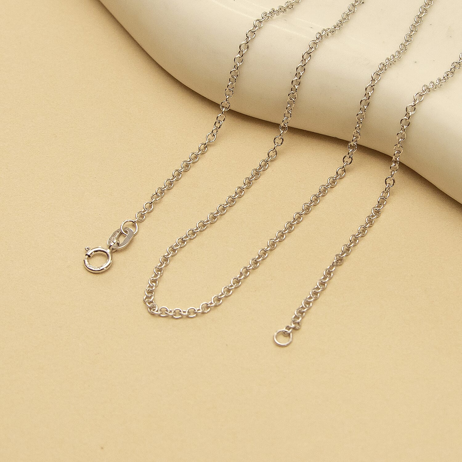 Trace Chain 16 Inch in 9K White Gold 7592836 1