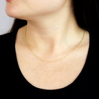 9K Yellow Gold  Chain (Size - 16),  Gold Wt. 1.7 Gms