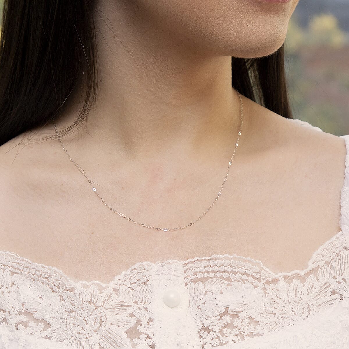 Trace Chain 18 Inch in 9K White Gold 7590720 1