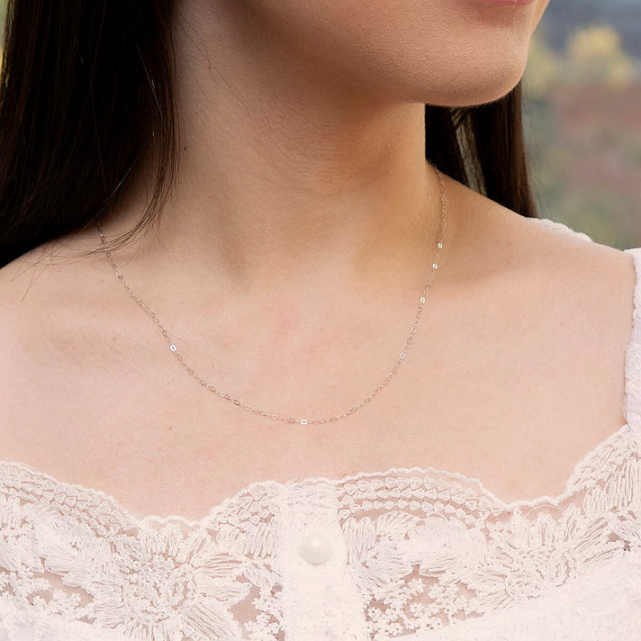 Trace Chain 18 Inch in 9K White Gold 7590720 2