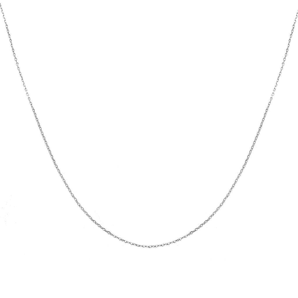 9K White Gold  Chain (Size - 20),  Gold Wt. 1.9 Gms