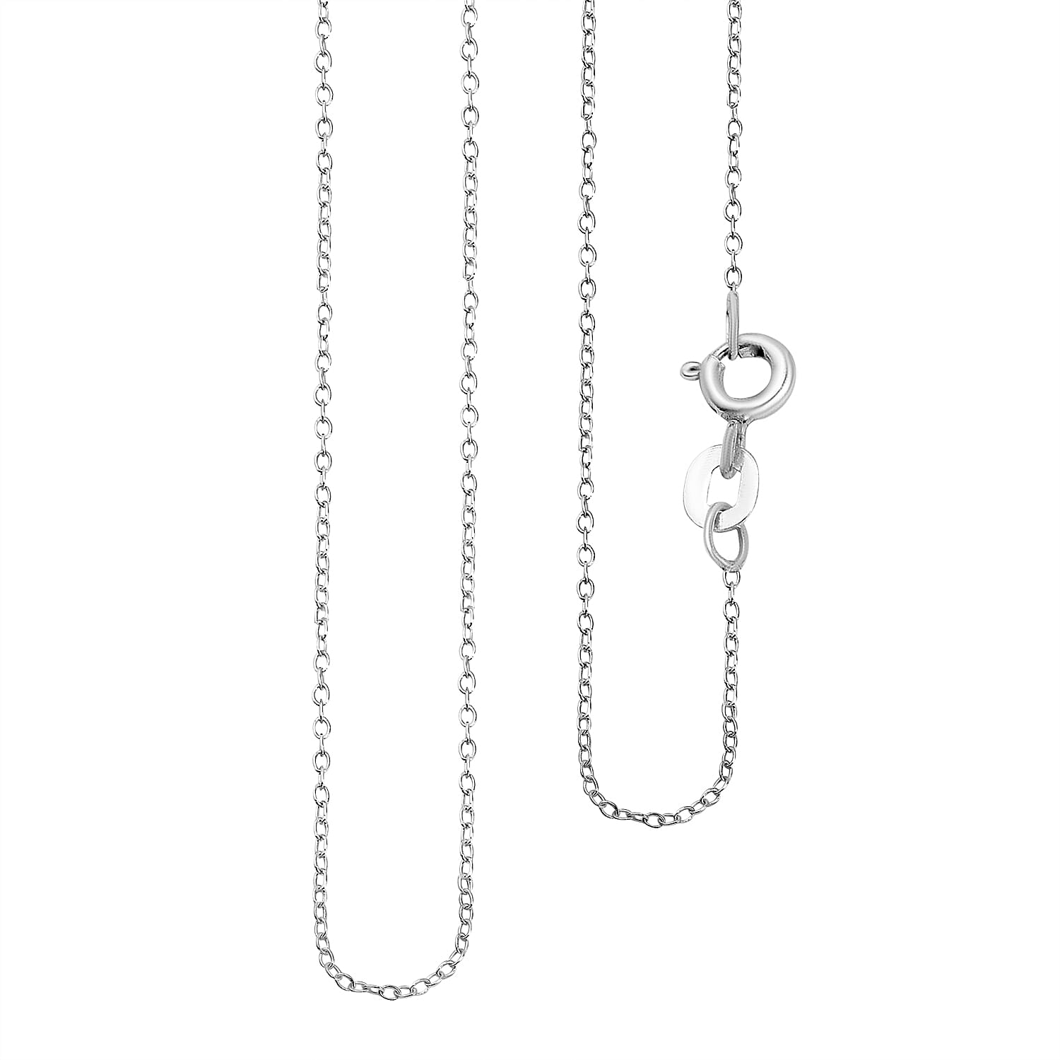 Trace Chain (Size - 16) in Sterling Silver With Spring Ring Clasp 7019541 0