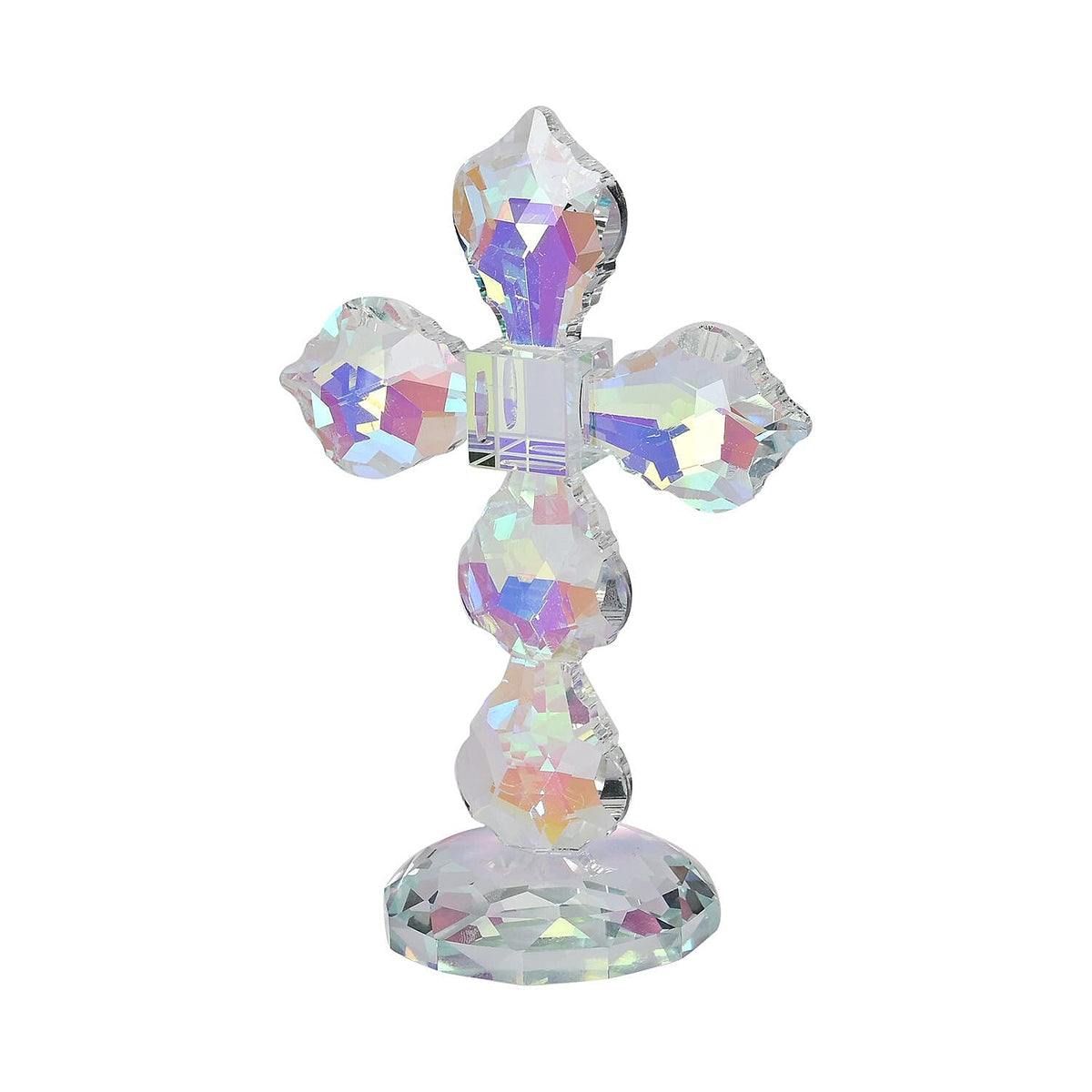 Transparent Decorative Crystal Standing Traditional Cross Figurine- AB 7622136 2