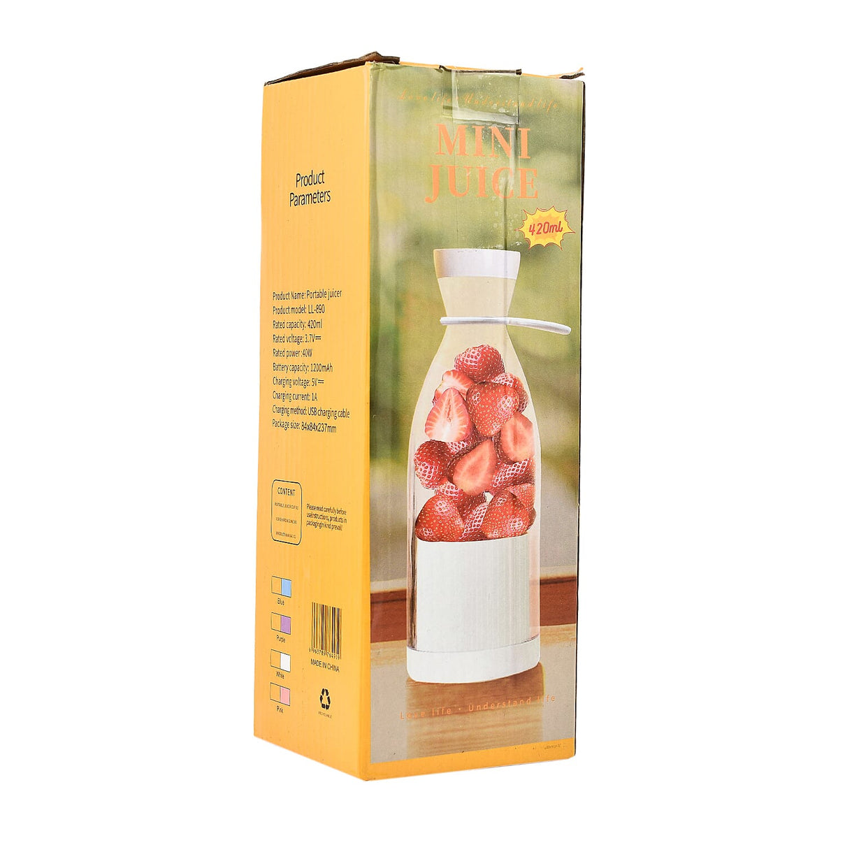 Travel Friendly Mini Rechargeable Juicer for Shakes and Smoothies 420ml - White 7607393 8