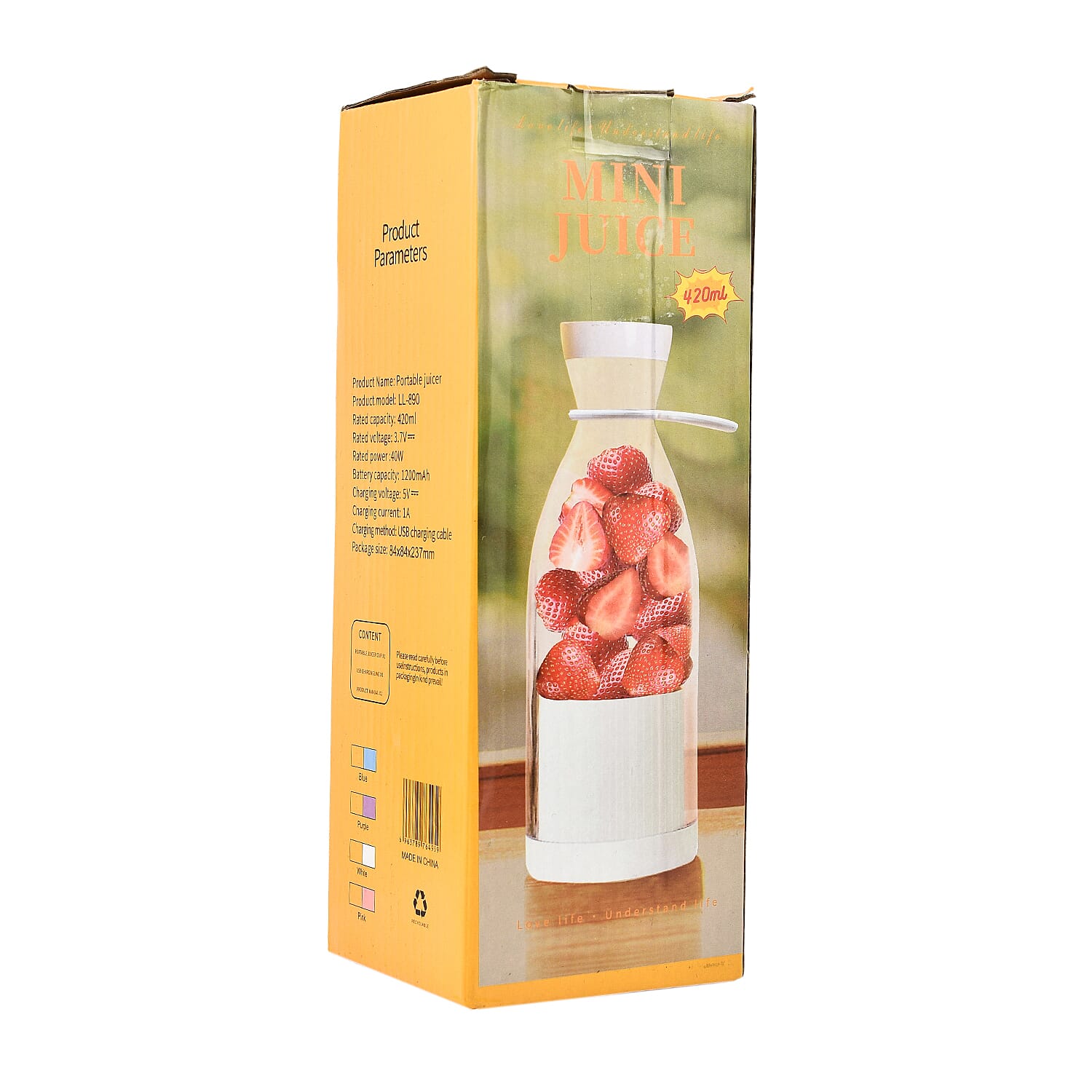 Travel Friendly Mini Rechargeable Juicer for Shakes and Smoothies 420ml - White 7607393 8