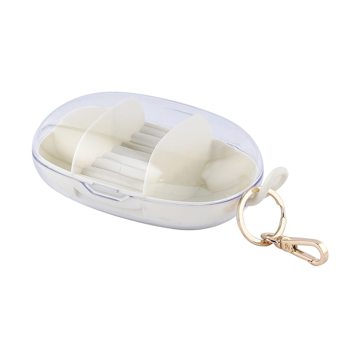 Travel Plastic Jewellery Organiser Jewellery Box Storage Organiser Box for Necklace, Earrings, Bracelets, Watches and Accessories for Women's and Girl'swith a Detachable Hook - Cream 6343938 3