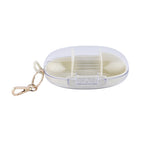 Portable Jewellery Organiser with Detachable Hook (Size 15x8x5cm) - Cream