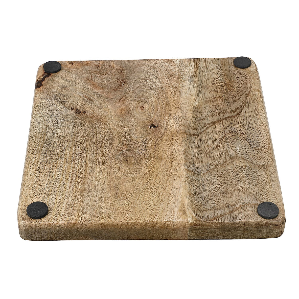 3 Section Mango Wood Snack Platter with Dip Bowls 7804709 4