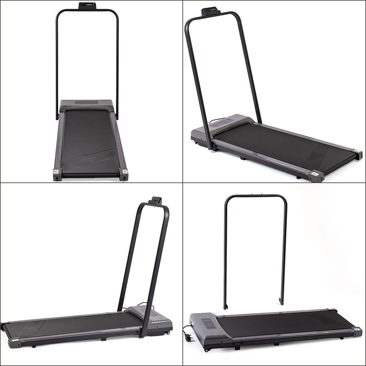 Treadmill with Handle Bar and Remote Control - Up to 10kph - Grey 7857943 1