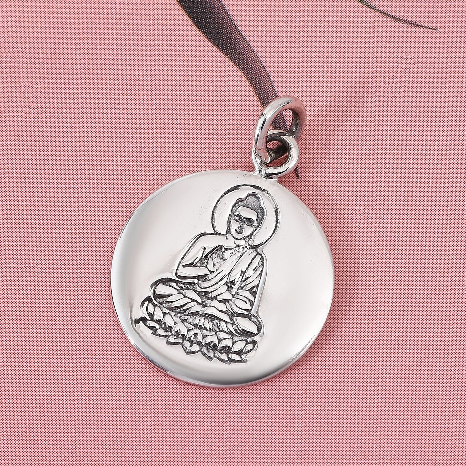 Treasure of Siam Sterling Silver Buddha Pendant 8296220 1