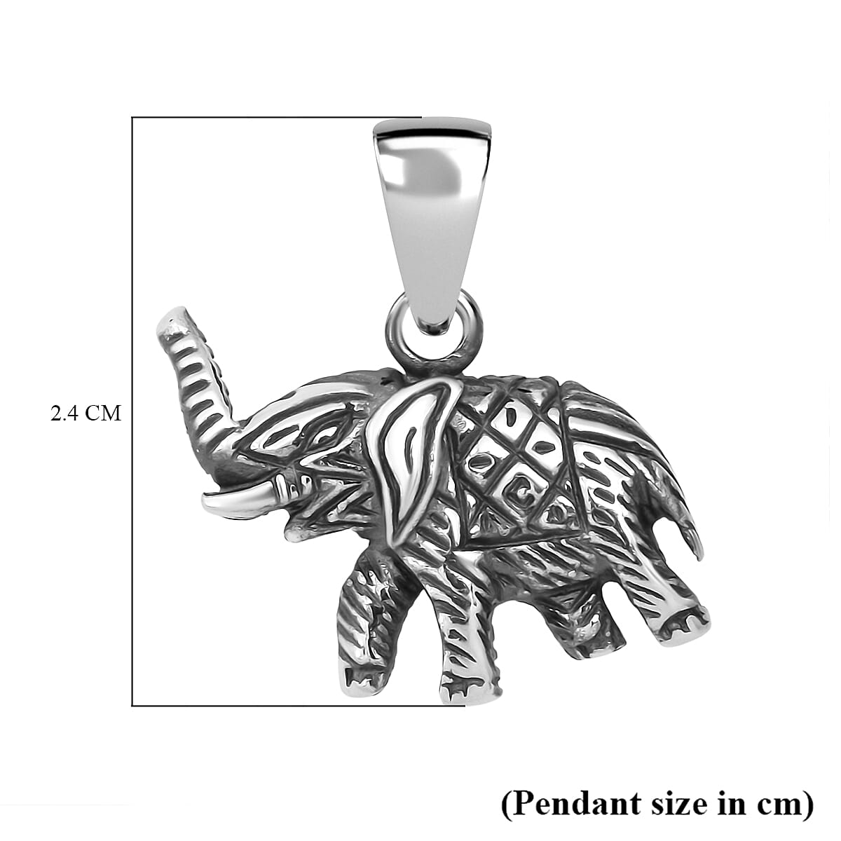 Sterling Silver Elephant Pendant 8296221 11