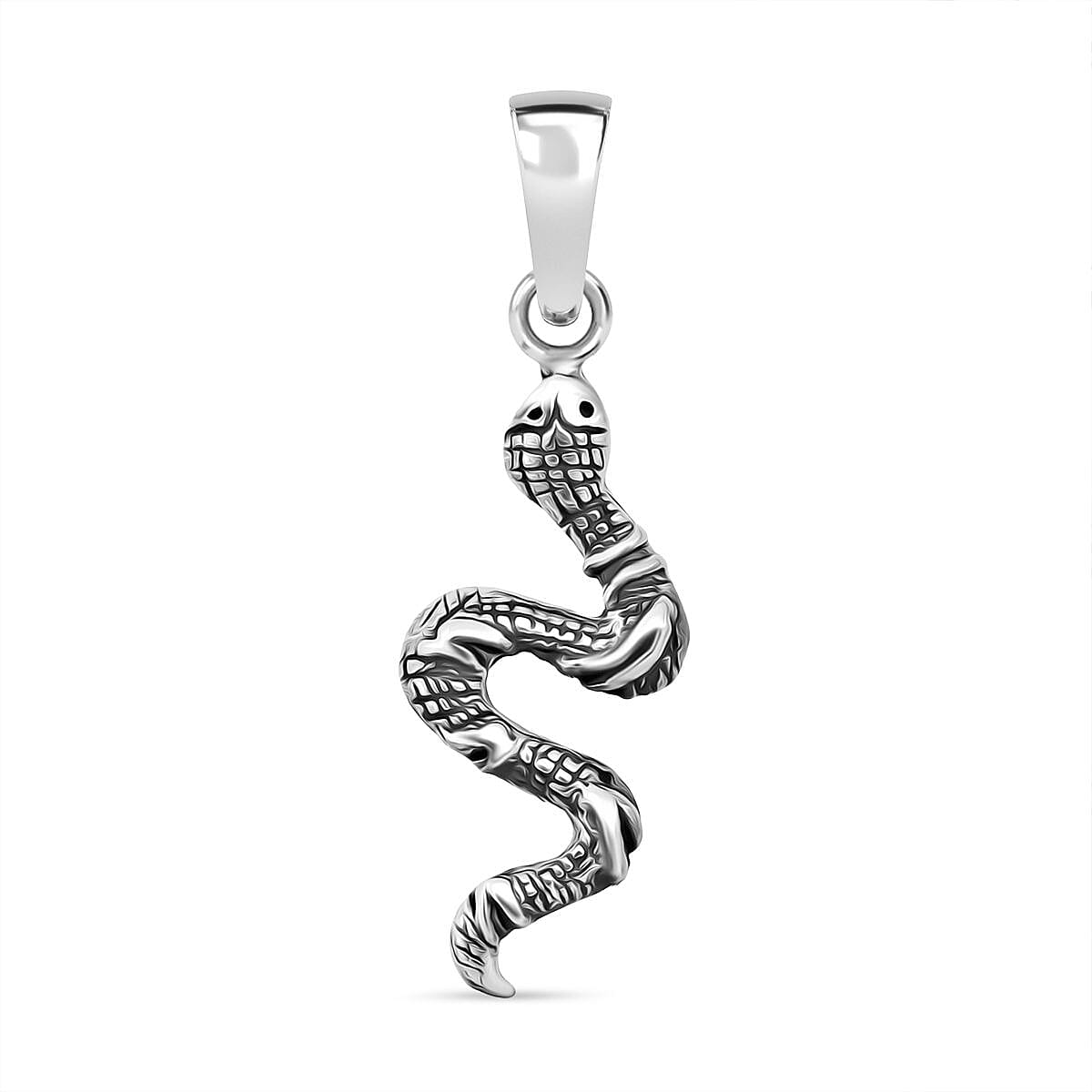 Sterling Silver Snake Oxidized Pendant V32521593 0