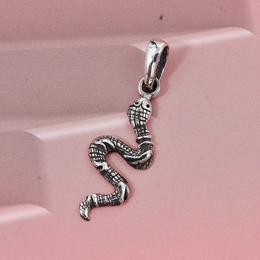 Sterling Silver Snake Oxidized Pendant
