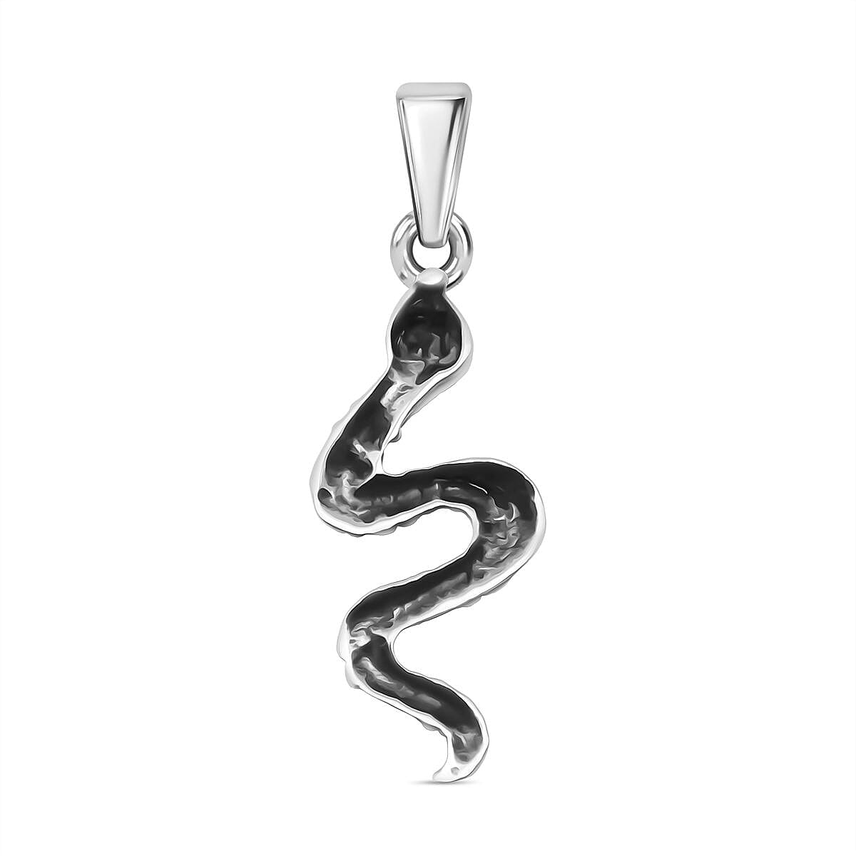 Sterling Silver Snake Oxidized Pendant V32521593 5
