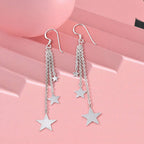 Treasure of Siam Sterling Silver Star Charm Earring with Hook