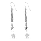 Treasure of Siam Sterling Silver Star Charm Earring with Hook