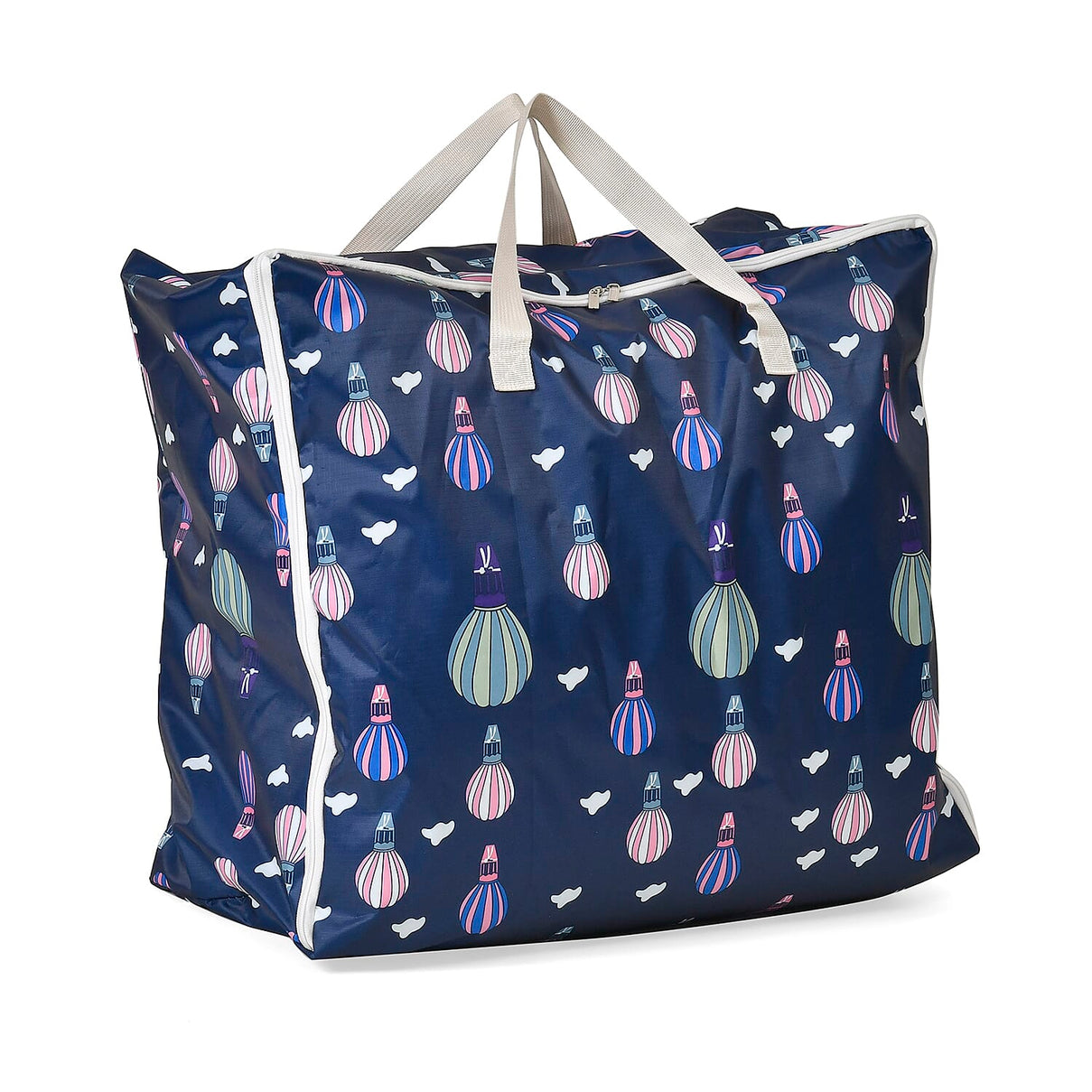 Set of 3 Hot Air Balloon Printed Storage Bags - Navy 7695282 2