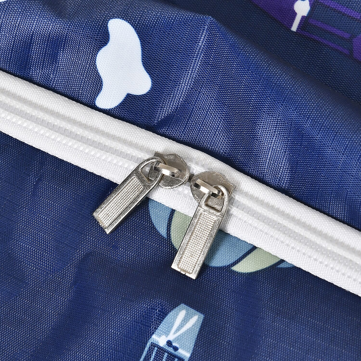 Set of 3 Hot Air Balloon Printed Storage Bags - Navy 7695282 5