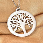 Tree of Life Necklace (Size - 20) in Silver Tone