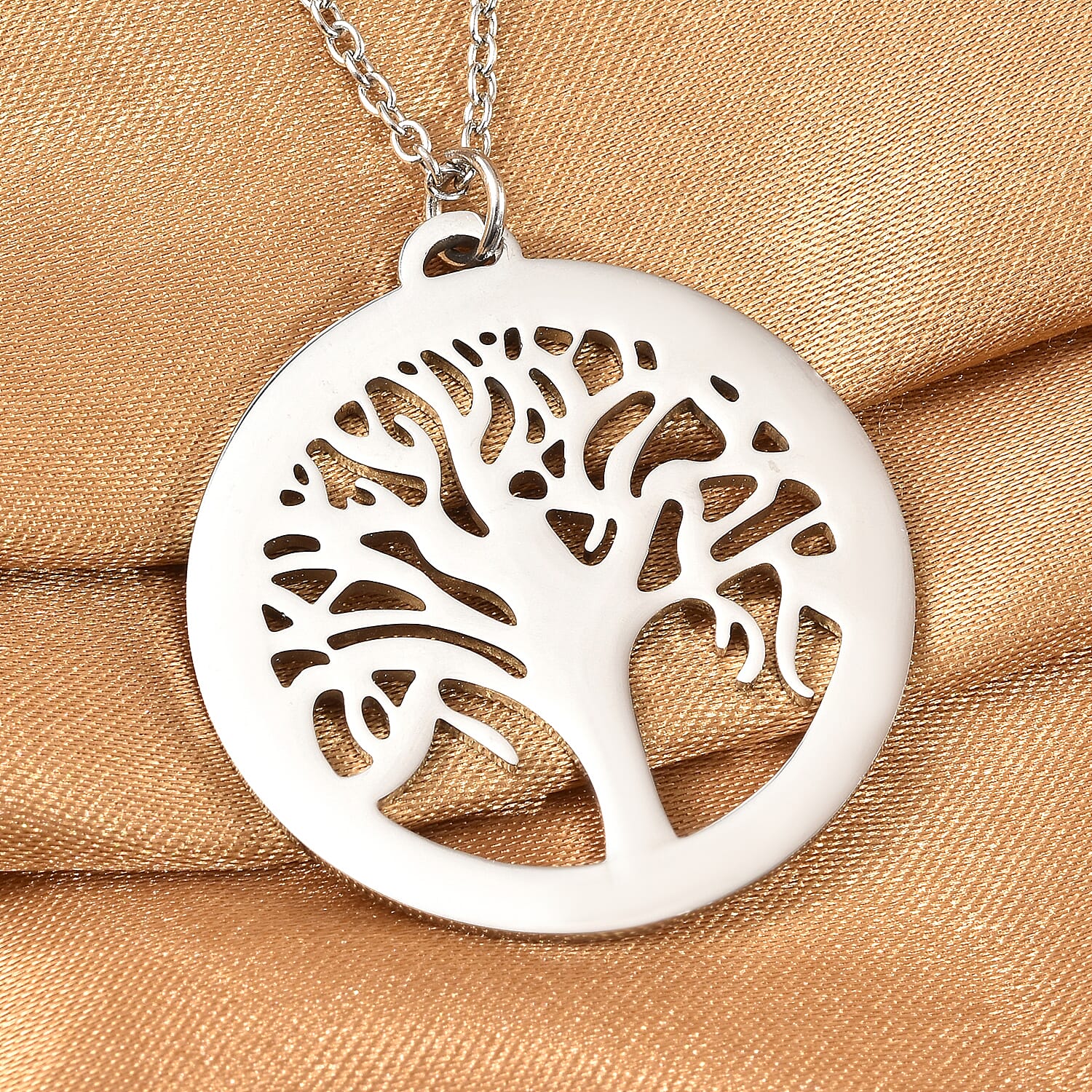 Tree of Life Necklace Size 20 in Silver Tone 6851177 3