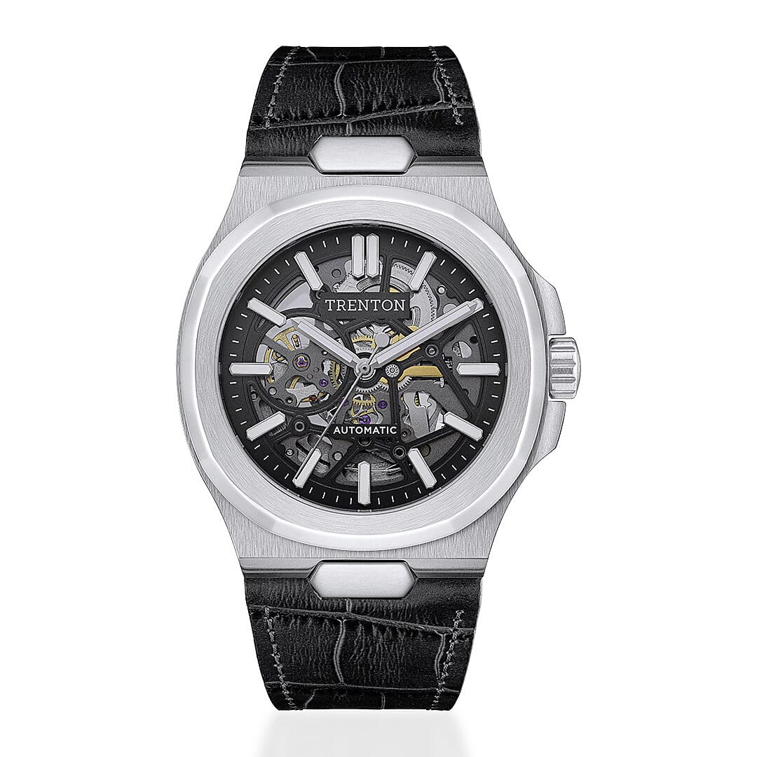 Trenton The Catalina Automatic Men's Watch - Skeleton Dial and Brown Leather Strap 7951150 0
