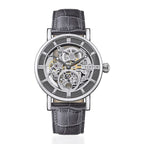 Trenton -  The Herald Automatic Skeleton Watch with Leather Strap With Lifetime Warranty