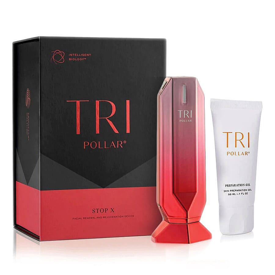 TriPollar Stop X KIT: Includes TriPollar Stop X Anti-ageing Device, Power Adapters and Skin Preparation Gel - 50ml 8960348 0