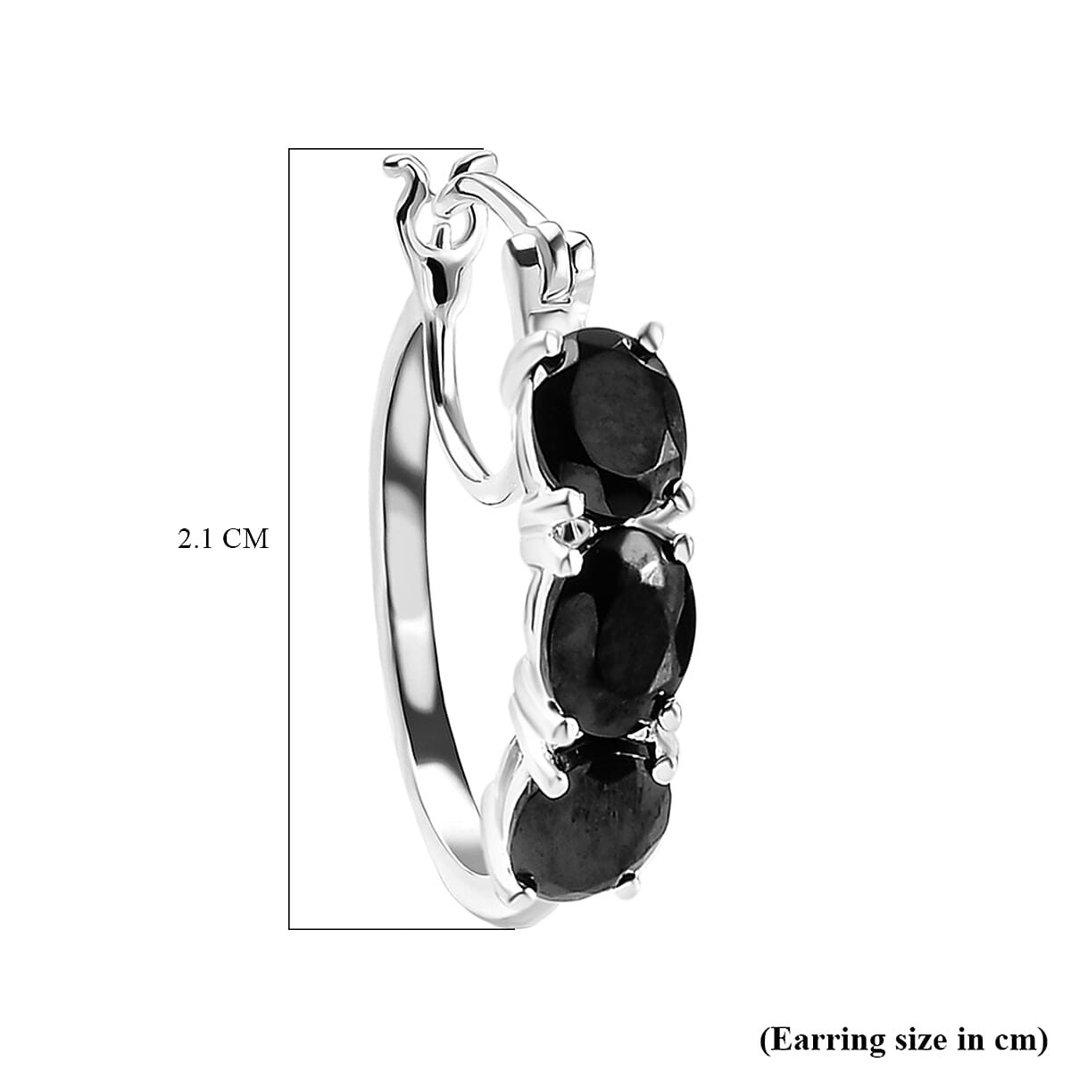 Trilogy Elite Shungite Earrings in Platinum Plated Sterling Silver 1.13 Ct. 7542054 5