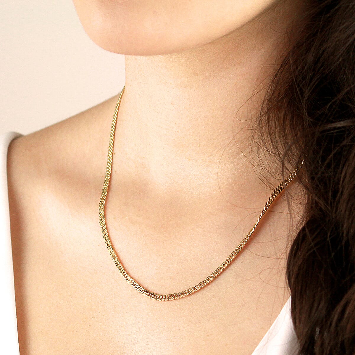 Triple Curb Chain 18 Inch in 9K Yellow Gold 4.4g 7577728 1