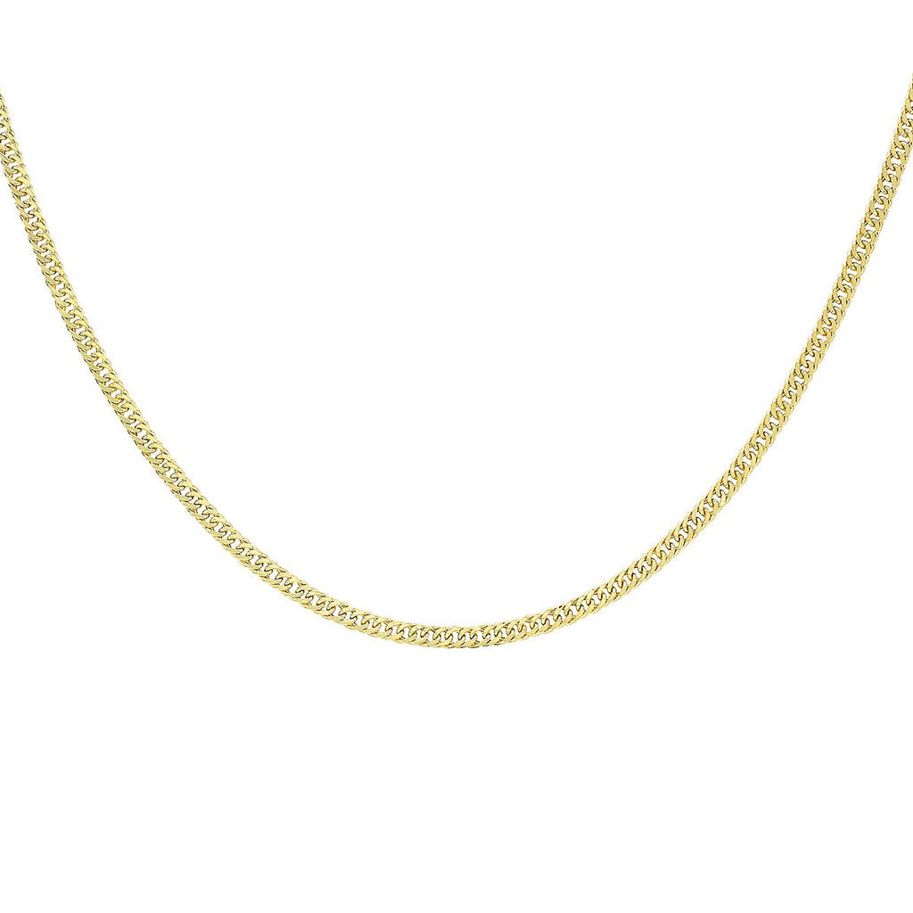 9K Yellow Gold Triple Curb Chain With Lobster Clasp (Size - 18)