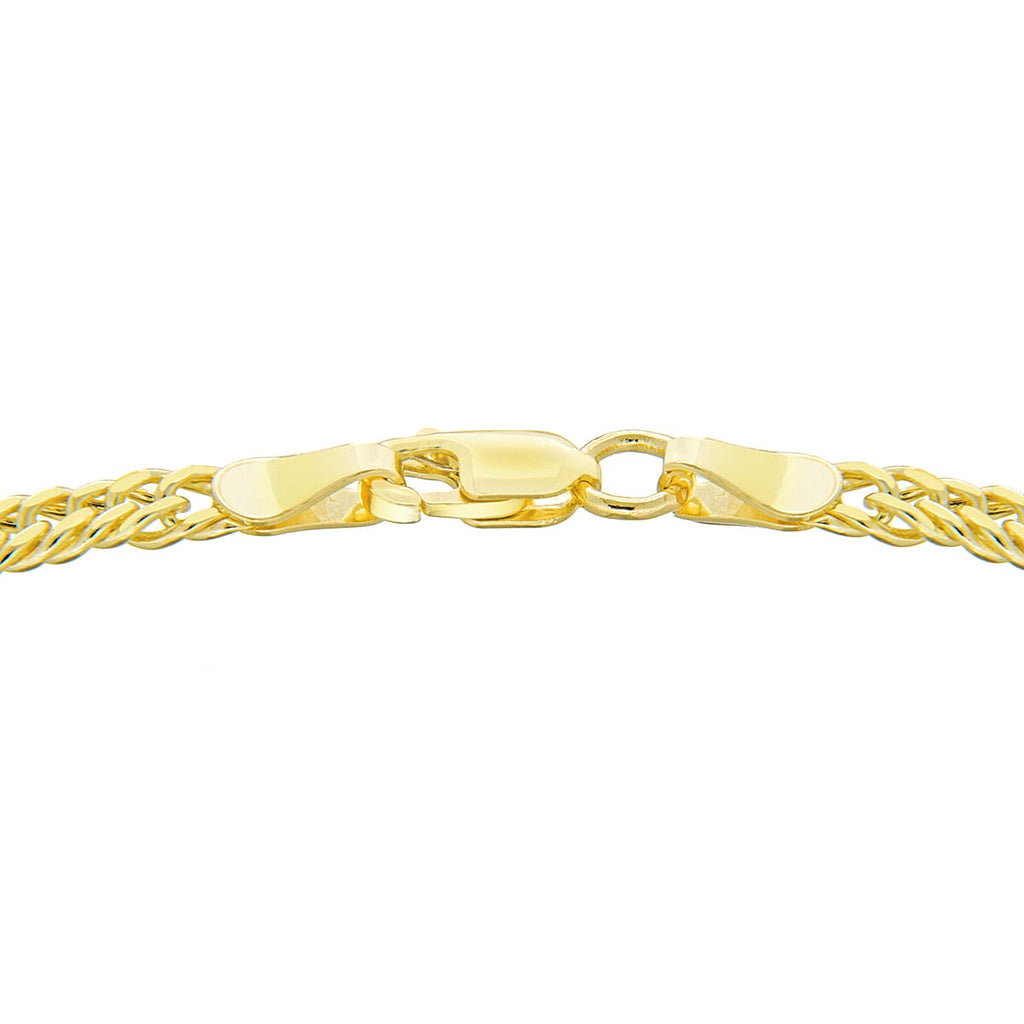 9K Yellow Gold Triple Curb Chain With Lobster Clasp (Size - 18)