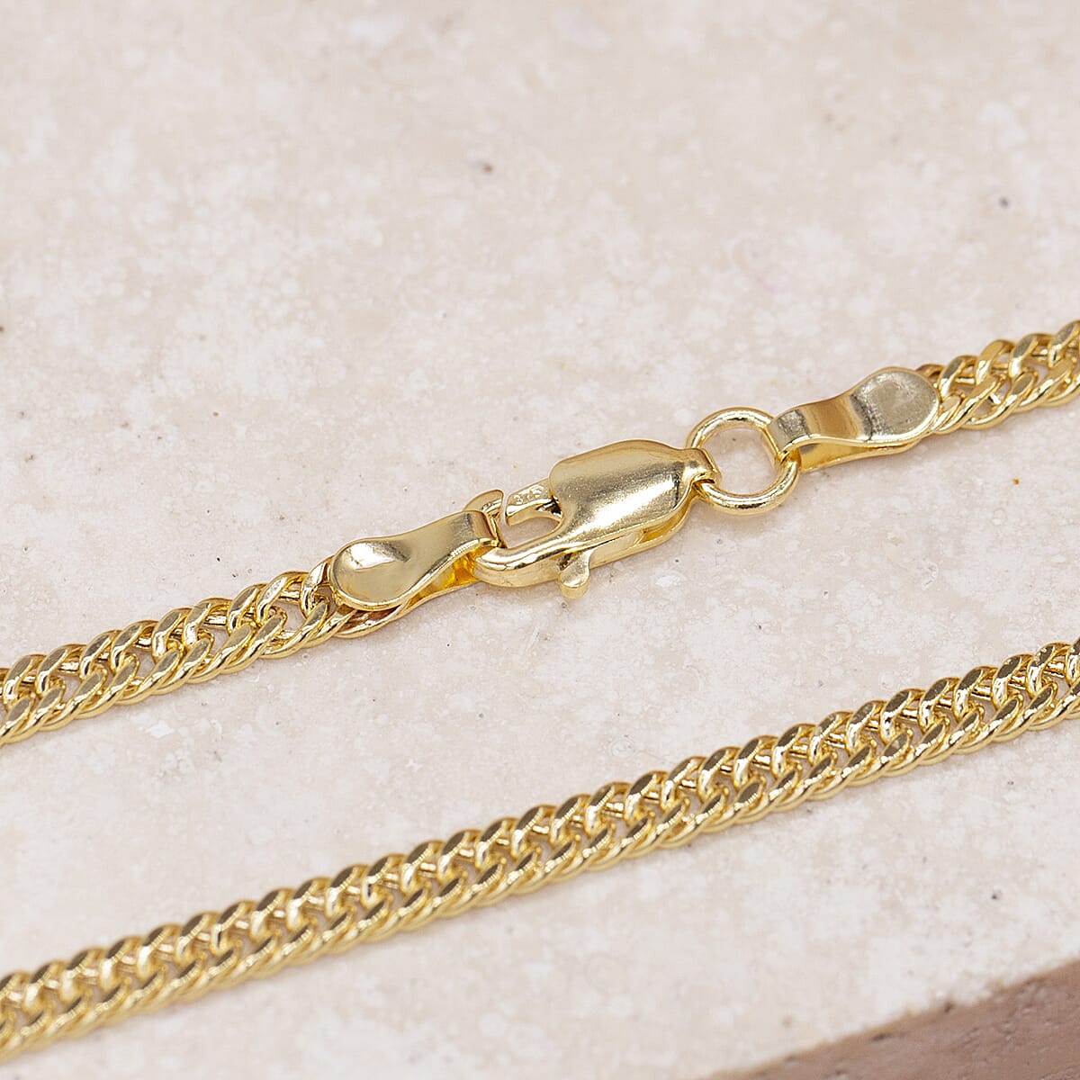 Triple Curb Chain 18 Inch in 9K Yellow Gold 4.4g 7577728 4