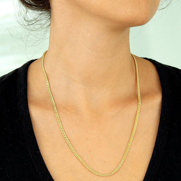 Triple-Curb Chain 20 Inch in 9K Yellow Gold 7577736 2